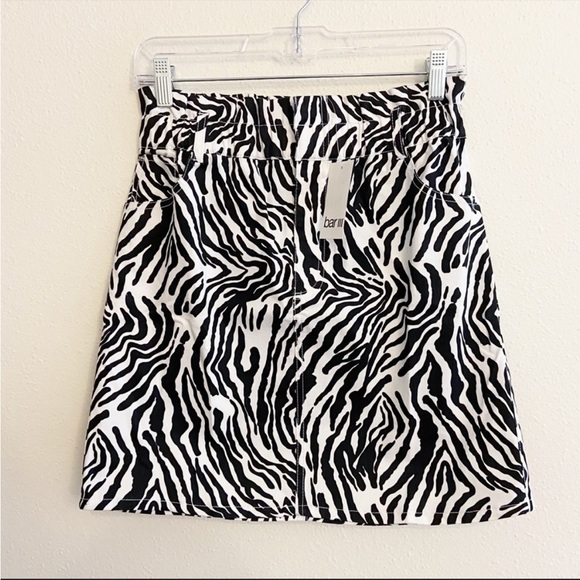 NWT BAR III Zebra Print Skirt Sz 8 - Picture 3 of 5